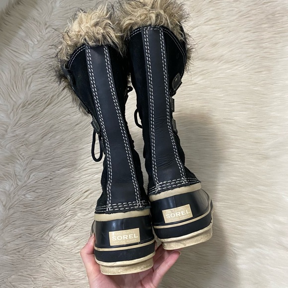 Sorel Black Quarry Fur Trim Joan Of Arctic Waterproof Winter Tall Snow Boot - Picture 8 of 12